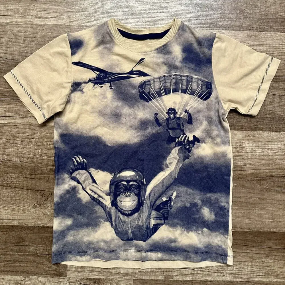NWOT Next 82 Skydiving Monkey Tee - Picture 1 of 5